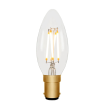 Zico C35 LED Filament Candle Bulb B15 4W 2700K Warm White 330lm Dimmable Clear | 30W Equivalent | CRI 95